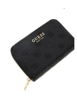 Guess Lompakot*lompakko Blo Phoebe Slg Medium Zip Around Blo Black logo