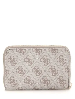 Guess Lompakot*lompakko Dko Zamira Slg Medium Zip Around Dko Dark Taupe Logo