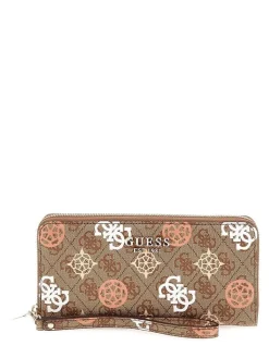 Guess Lompakot*lompakko Lou Eliette Logo Slg Lrg Zip Arnd Lou Latte Logo Multi