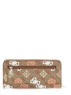 Guess Lompakot*lompakko Lou Eliette Logo Slg Lrg Zip Arnd Lou Latte Logo Multi