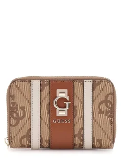 Guess Lompakot*lompakko Ltl Erenia Slg Medium Zip Around Ltl Latte logo