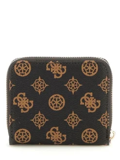 Guess Lompakot*lompakko Mlo Laurel Slg Small Zip Around Mlo Mocha logo