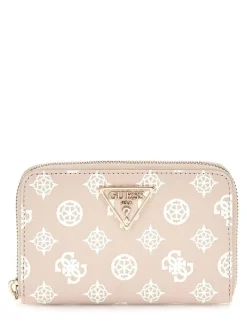 Guess Lompakot*lompakko Sdl Laurel Slg Medium Zip Around Sdl Sand Logo