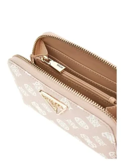 Guess Lompakot*lompakko Sdl Laurel Slg Medium Zip Around Sdl Sand Logo