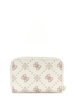 Guess Lompakot*lompakko Vno Slia Slg Medium Zip Around Vno Vanilla logo