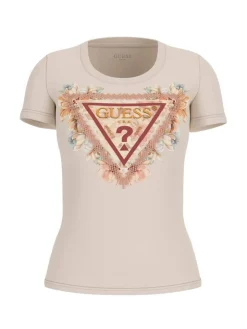 Guess Trikoopaidat Ja Colleget*t-paita Triangle flowers G1F7 Vanilla