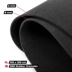 Gymstick Fitnessvälineet*palamatto Pro Rubber 100 x 100 x 0,8 cm