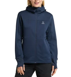Haglu00f6fs Fleecet, Colleget Ja Hupparit*Haglöfs fleece Betula Hood Women 605062 5LL Mint Stone