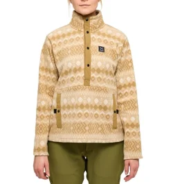 Haglu00f6fs Fleecet, Colleget Ja Hupparit*Haglöfs fleece Hede Mid Hood Women 5OR Sand/Cinnamon Brown