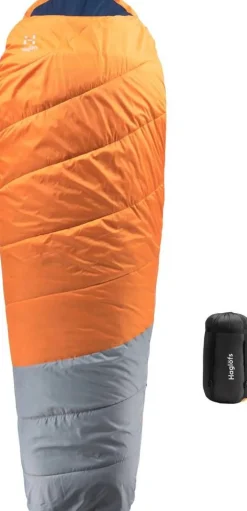 Haglu00f6fs Makuupussit Ja -Alustat*Haglöfs makuupussi Moonlite -1 4J5 Tangerine/Gravel Grey