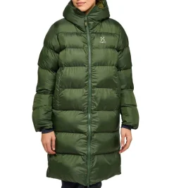 Haglu00f6fs Takit|Talvitakit*Haglöfs takki Long Mimic Parka W 4Q9 Seaweed Green