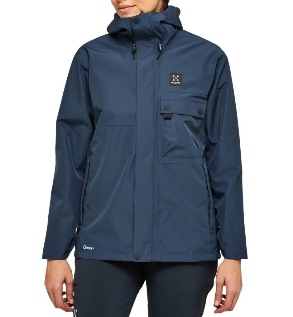 Haglu00f6fs Takit*Haglöfs takki Porfyr Proof Jacket Women 3N5 Tarn Blue