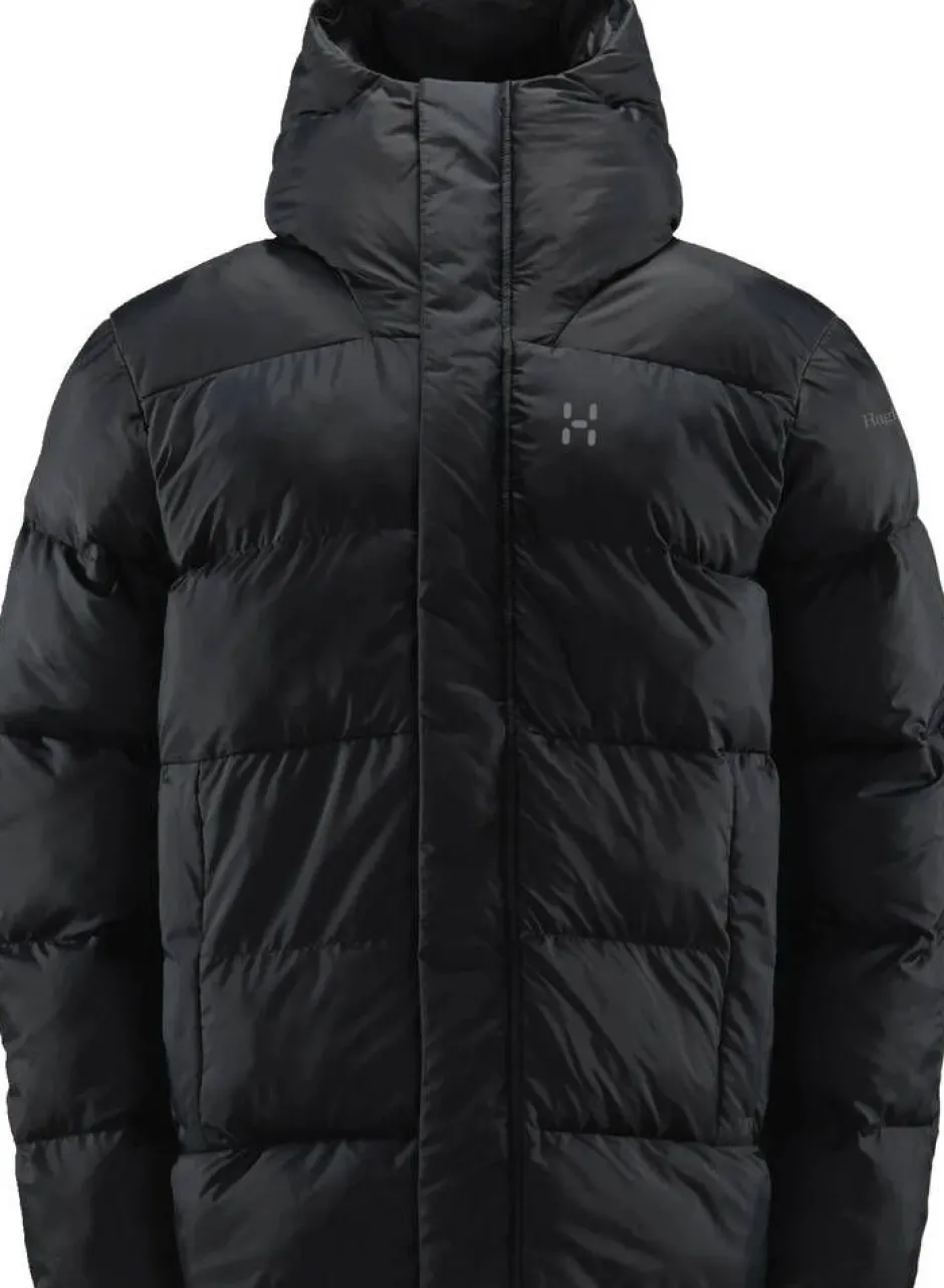 Haglu00f6fs Takit|Talvitakit*Haglöfs takki Puffy Mimic II Hood 2C5 TRUE BLACK