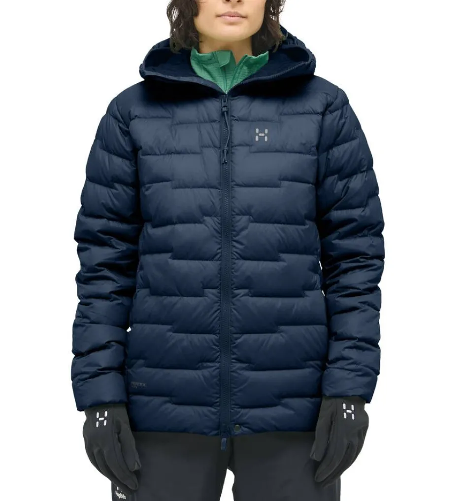 Haglu00f6fs Takit|Talvitakit*Haglöfs takki ROC Flash Down Hood W 3N5 Tarn Blue