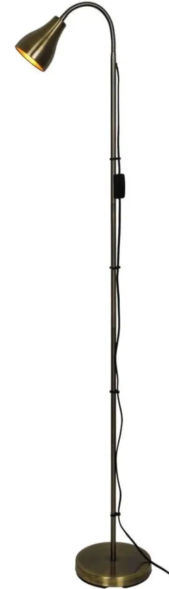 Heat Sisustusvalaisimet*Geta lattiavalaisin 146 cm antiikkimessinki