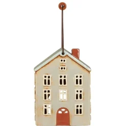 IB Laursen Lyhdyt Ja Kynttilänjalat*talolyhty Nyhavn puukahvalla ruskea ovi