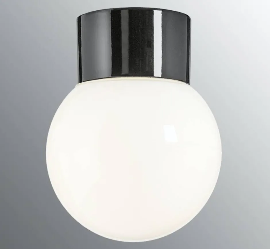 Ifu00f6 Electric Ulkovalaisimet*Ifö Electric Classic Glob Ø150mm, musta, suora posliinikanta
