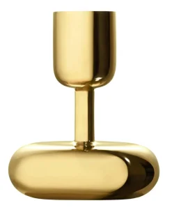 Iittala Lyhdyt Ja Kynttilänjalat*Nappula kynttilänjalka 107 mm messinki