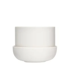 Iittala Maljakot Ja Ruukut*Nappula ruukku ja vati 170x130 mm valkoinen