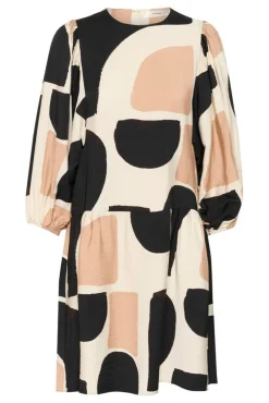 InWear Lyhyet Juhlamekot*mekko Comino 303526 Beige / Musta