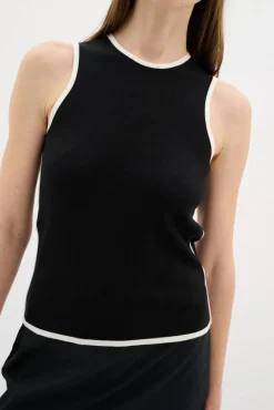 InWear Liivit|Topit*neuletoppi Sacco 194008 Musta / Valkoinen