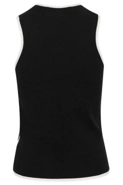 InWear Liivit|Topit*neuletoppi Sacco 194008 Musta / Valkoinen