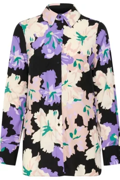 InWear Puserot*pusero HanniIW Shirt Purple Art Flower 302759