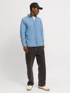 Jack & Jones Kauluspaidat*paita Jjicreek Blue Denim Light Blue