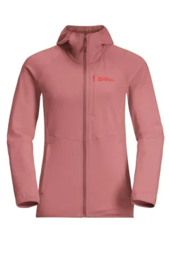 Jack Wolfskin Fleecet, Colleget Ja Hupparit*fleece Kolbenberg hooded fz W J0127 Mineral red
