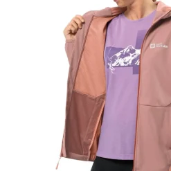 Jack Wolfskin Fleecet, Colleget Ja Hupparit*softshelltakki Feldberg W 2919 Rose dawn