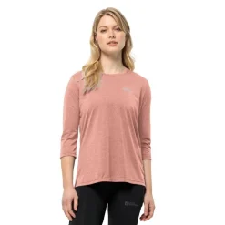 Jack Wolfskin Paidat, Neuleet Ja Topit*t-paita 3/4 Crosstrail W 2919 Rose dawn