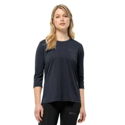 Jack Wolfskin Paidat, Neuleet Ja Topit*t-paita 3/4 Crosstrail W 1010 Night blue
