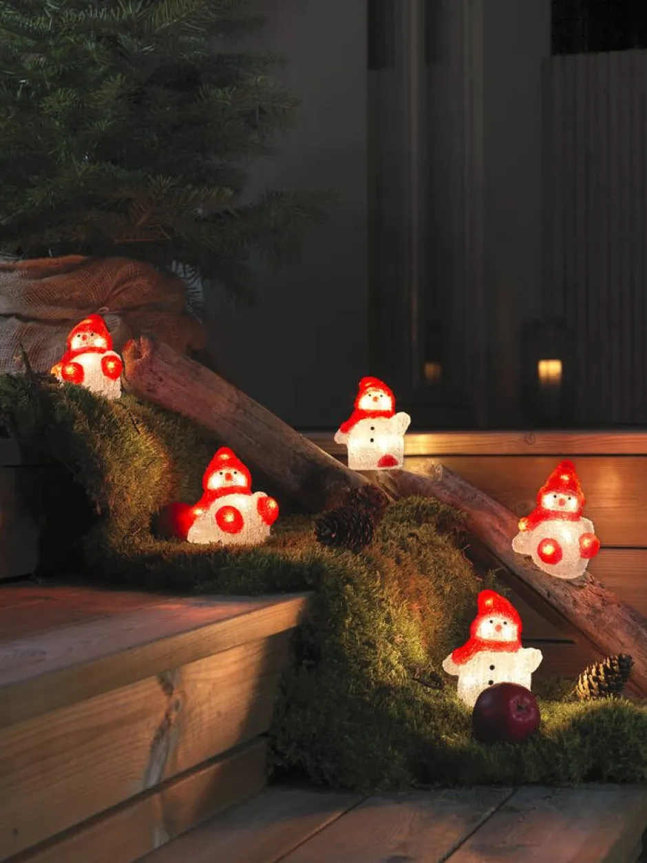 Konstsmide Koriste- Ja Kausivalot*akryylivalosarja Lumiukot 5 kpl/setti 40 x LED
