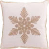 Sisustustekstiilit*Koristetyyny Snoflake 45x45 cm valkoinen/beige