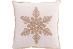 Sisustustekstiilit*Koristetyyny Snoflake 45x45 cm valkoinen/beige