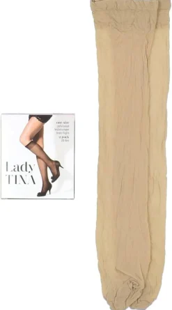 Sukat Ja Sukkahousut*Lady Tina Polvisukat 20 den Musta