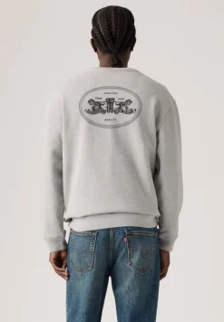 Levi's Colleget*college Relaxed Graphic Crew 0369 Mid Tone Heather Grey
