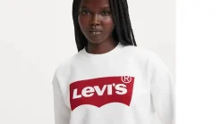 Levi's Trikoopaidat Ja Colleget*collegepaita Everyday Crew Batwing White 0025 Batwing white