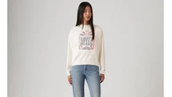 Levi's Trikoopaidat Ja Colleget*collegepusero Graphic Heritage Crew 0047 Valkoinen Founded in
