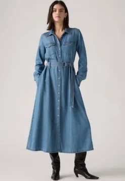 Levi's Vapaa-Ajan Mekot*farkkumekko Quincay Maxi Dress 0000 Bright Mid Stone