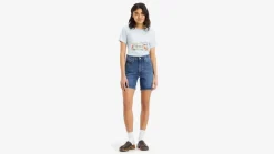 Levi's Shortsit Ja Caprit*farkkushortsit Ribcage Bermuda Short 0001 Basic farkkusininen