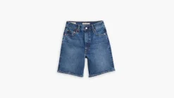Levi's Shortsit Ja Caprit*farkkushortsit Ribcage Bermuda Short 0001 Basic farkkusininen