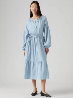 Levi's Vapaa-Ajan Mekot*mekko Jolene Ls Maxi 0001 Sininen
