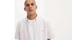 Levi's Kauluspaidat*paita SS Authentic Button Down 0001 Cupertino Stripe Bright White