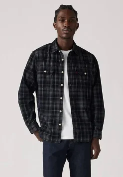 Levi's Kauluspaidat*samettipaita Jackson Worker Corduroy Overshirt 0280 Huxley Plaid Jet Black