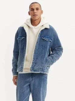 Levi's Talvitakit*takki Relaxed Fit Sherpa Trkr 0016 Blue Spring Cord Trucker