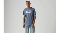 Levi's T-Paidat*t-paita Graphic Crewneck Tee 1812 Batwing Fill Vintage Indigo