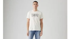 Levi's T-Paidat*t-paita Graphic Crewneck 1602 Rope Batwing Vw Egret