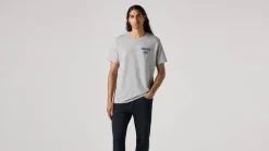 Levi's T-Paidat*t-paita Graphic Crewneck Tee 1806 Midtone Heather Grey