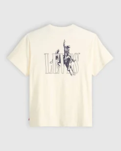 Levi's T-Paidat*t-paita Ss Relaxed Fit Tee 1681 Ssnl Serif Cowboy Egret